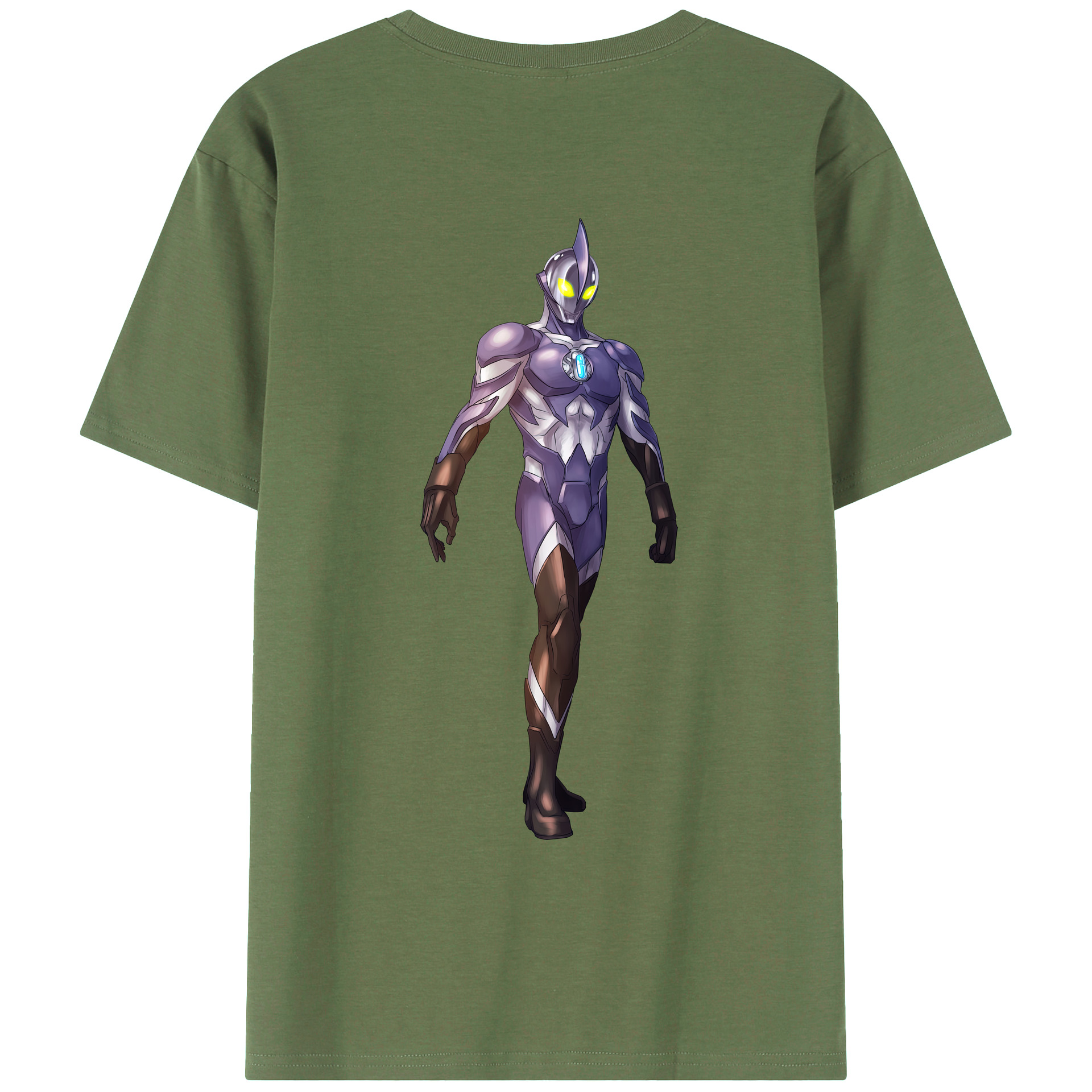 （画像用） ウルトラマン Ultraman 綿100％ メンズ半袖Tシャツ（バックプリント） 通気性